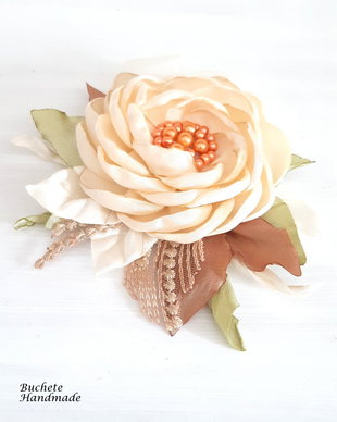 Brosa floare textila/Brosa textila