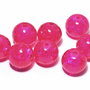 Margele din sticla, crackle, 10 mm, fuchsia