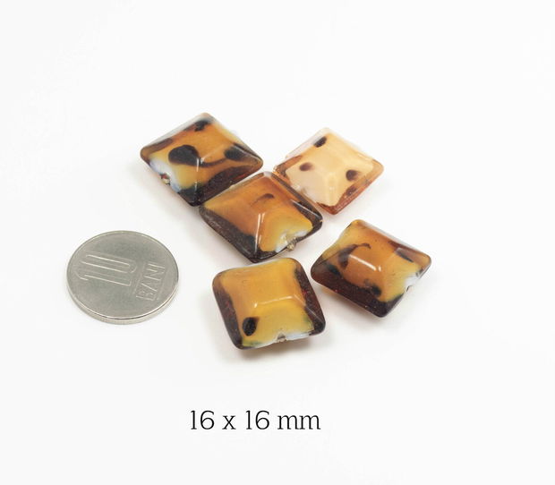 Lampwork, 16 x 16 mm, LP64