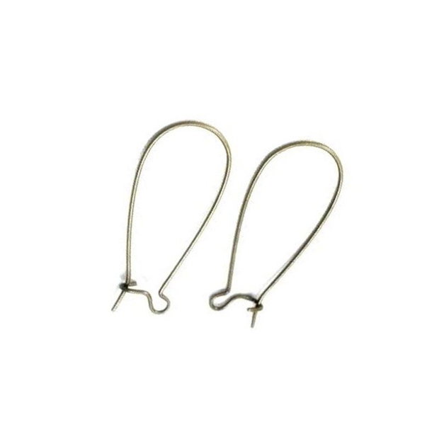 Tortite cercei finisaj bronz , kidney (1pereche ) 32x15mm BZLAK-T 003