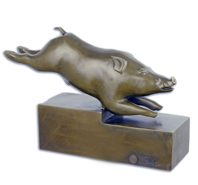 Porcusor- statueta din bronz