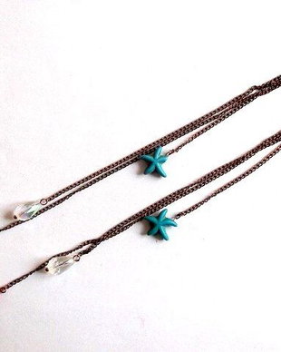 cercei howlite si turcoaz 34796