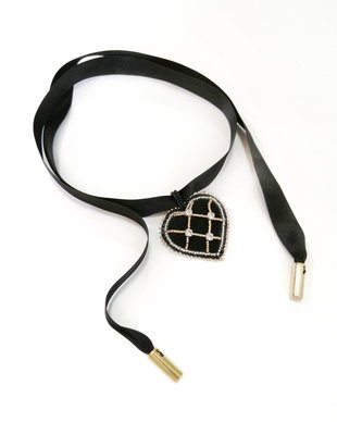 choker inima de catifea