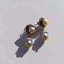 Cercei perle freshwater&rhinestone