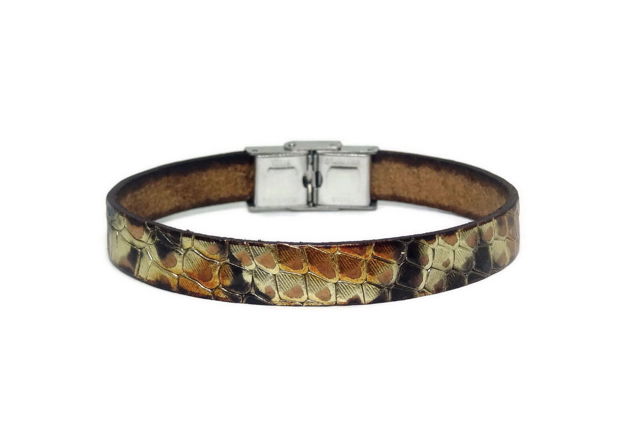 Bratara piele "snake print"