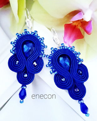 Cercei soutache ROYAL BLUE