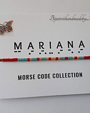 Bratara reglabila cod Morse MARIANA