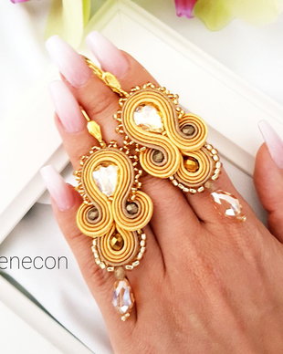 Cercei soutache GOLD