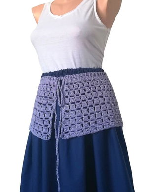 Curea brau accesoriu croșetat mov liliac