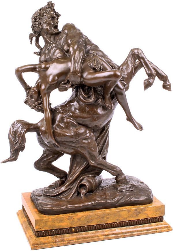 Centaur - statueta din bronz pe soclu din marmura