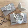 Poseta plic handmade unicat din piele - Plic lady butterfly
