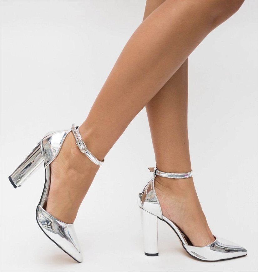 Pantofi Lela Argintii