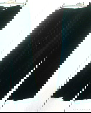 PANTALONI LARGI CATIFEA NEAGRA BUMBAC