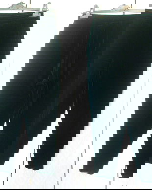 PANTALONI TIGARETA CATIFEA NEAGRA