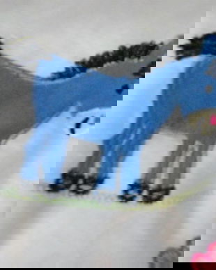 NOU-Perdeluta cu broderie pt copii