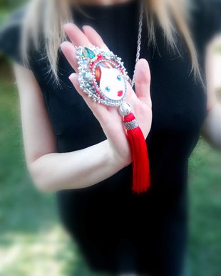 Colier pandantiv Matryoshka
