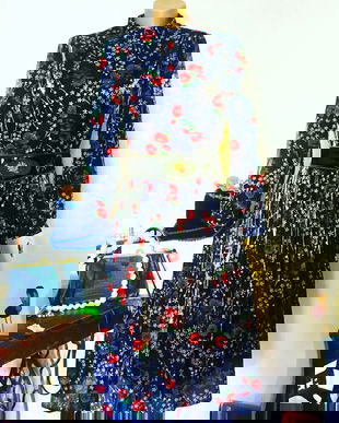 Rochie mătase florala