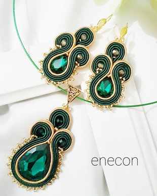 Set soitache EMERALD-GOLD