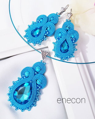 Set soutache turcoaz