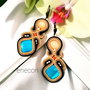 Cercei soutache statement cu sidef