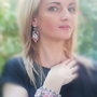 Set cercei și brățară-  Pink Powder