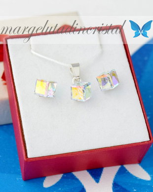 Set Swarovski Cub / Crystal AB