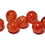 Margele din sticla, crackle, 12 mm, caramizii