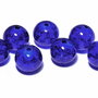 Margele din sticla, crackle, 12 mm, albastre