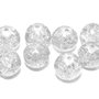 Margele din sticla, crackle, 14 mm, transparente