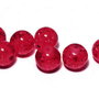 Margele din sticla, crackle, 14 mm, rosii