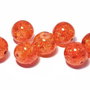 Margele din sticla, crackle, 14 mm, caramizii
