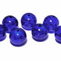 Margele din sticla, crackle, 14 mm, albastre