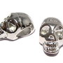 Margele din metal, craniu, platina, 21x12 mm