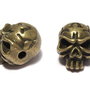 Margele din metal, craniu, bronz, 12x9 mm