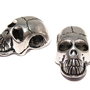 Margele din metal, craniu, argintiu antichizat, 20x10 mm
