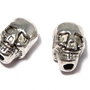 Margele din metal, craniu, argintiu antichizat, 11.5x7x8 mm