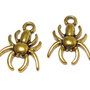 Pandantiv / charm metalic, auriu antichizat, paianjen, 17x14 mm