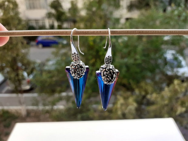 Cercei cristale&rhinestone