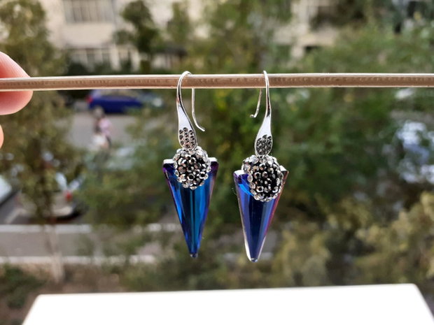 Cercei cristale&rhinestone