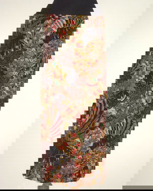 Fusta petrecuta, cu imprimeu pictural