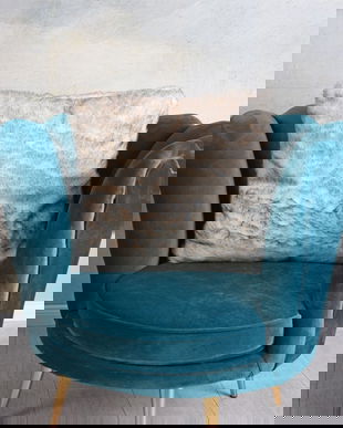 Perna decorativa din blana sintetica bej