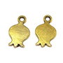 Pandantiv / charm metalic, auriu antichizat, 15x9 mm