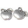 Pandantiv / charm metalic, mere, 10.5x11 mm - 11 bucati