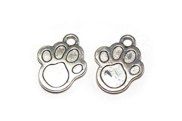 Pandantiv metalic, argintiu antichizat, 23x18 mm