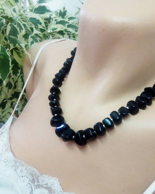 Colier agat negru 1