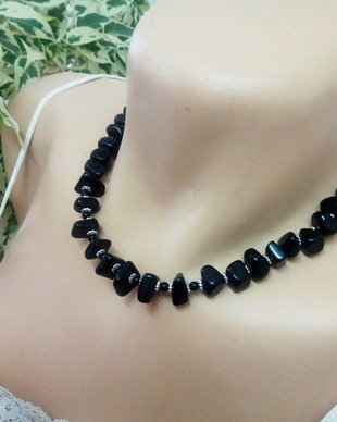 Colier agat negru 3