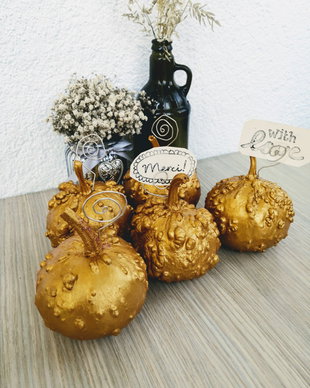 Dovlecei-Suport număr masă, center-piece masa, decor toamnă