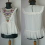 ZARA BLUZA PEPLUM VOAL BRODERIE