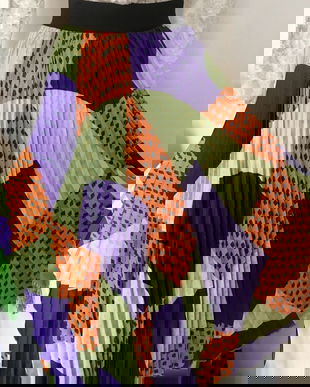 Fusta solata matase satinata