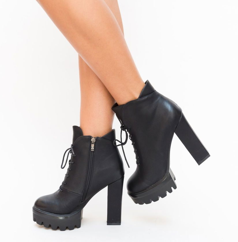 Botine Emala Negre